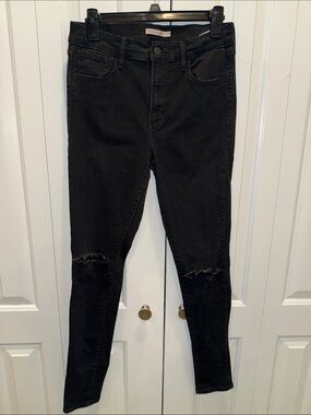 Levi's‎ Black Skinny Jeans with Leather Patch